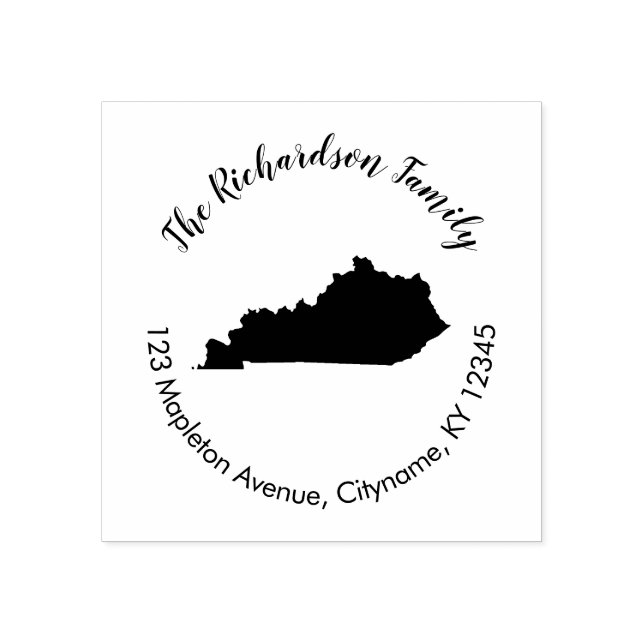 Kentucky Staat Rücksendeadresse Gummi Briefmarke Gummistempel (Prägung)
