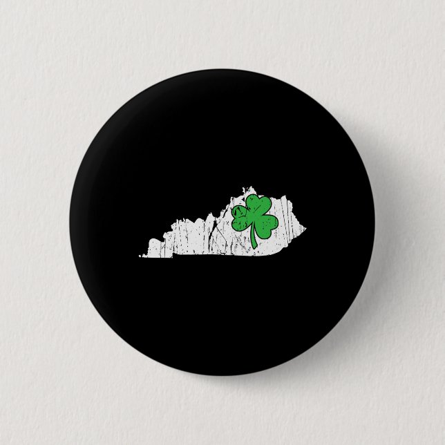 Kentucky Staat St. Patrick's Day Kentucky Green Sh Button (Vorderseite)