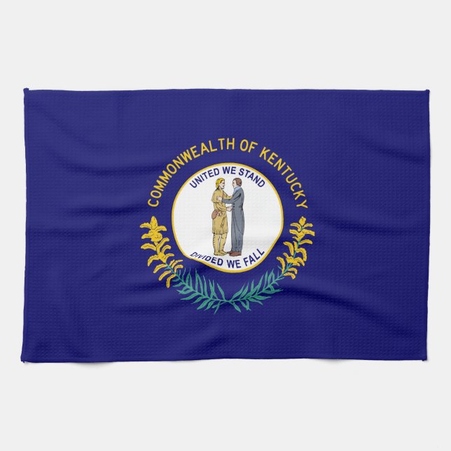Kentucky Staatsflagge Geschirrtuch (Horizontal)