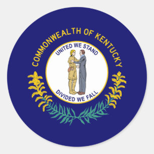 Kentucky Staatsflagge Runder Aufkleber
