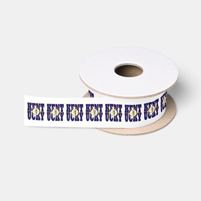 Kentucky-Staatsflaggen-Typografieentwurf Satinband (Spule)