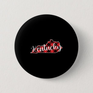 Kentucky Staatskarte Büffelkariert Weihnachten Ky Button