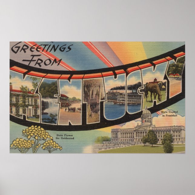 Kentucky (State Capital/Flower) Poster (Vorne)