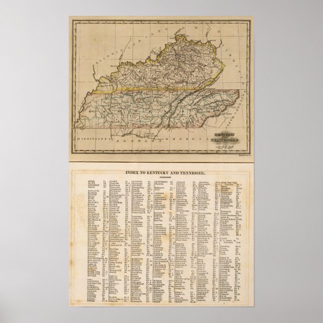 Kentucky, Tennessee Poster (Vorne)