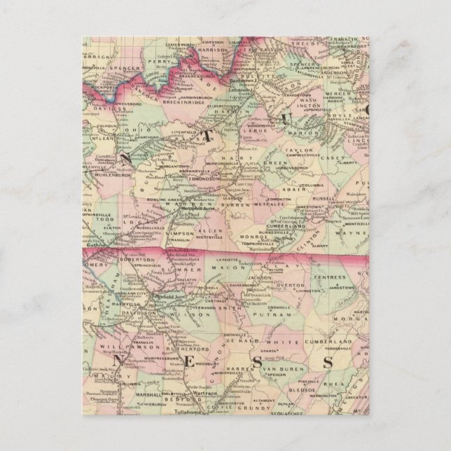 Kentucky, Tennessee Postkarte (Vorderseite)