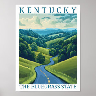 Kentucky the Bluegrass Staat USA Travel Place Poster
