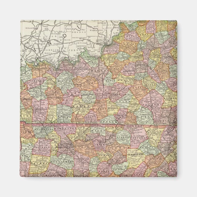 Kentucky und Tennessee 3 Magnet (Vorne)