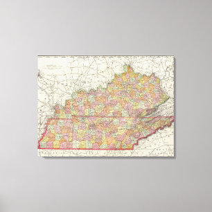 Kentucky und Tennessee 5 Leinwanddruck