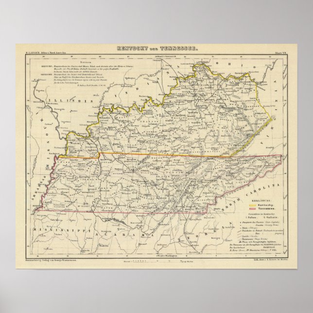 Kentucky und Tennessee Poster (Vorne)