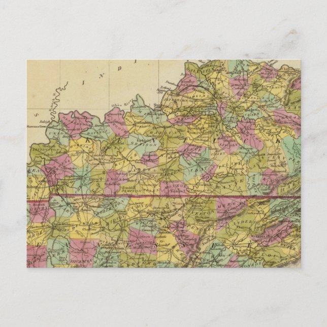 Kentucky und Tennessee Postkarte (Vorderseite)