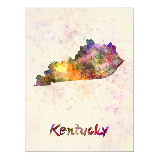 Kentucky US state im Watercolor Fotodruck (Vorne)