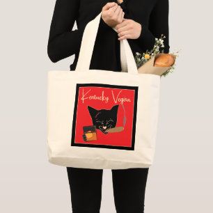Kentucky Vegan Cat w/Cigar/Whiskey Jumbo Jumbo Stoffbeutel