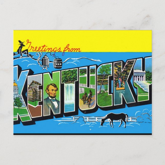 Kentucky Vintag Postcard Postkarte (Vorderseite)