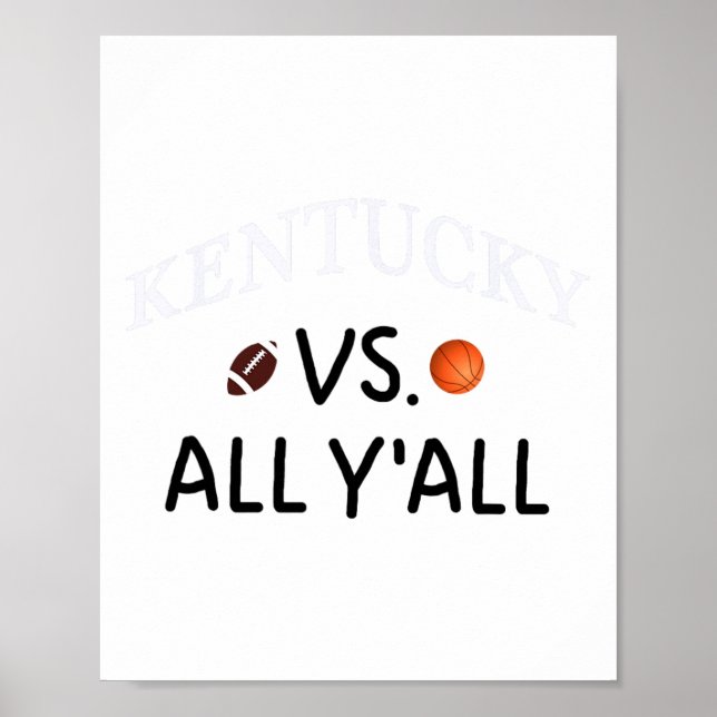 Kentucky Vs. Alle Y'all Footll Sketch Poster (Vorne)