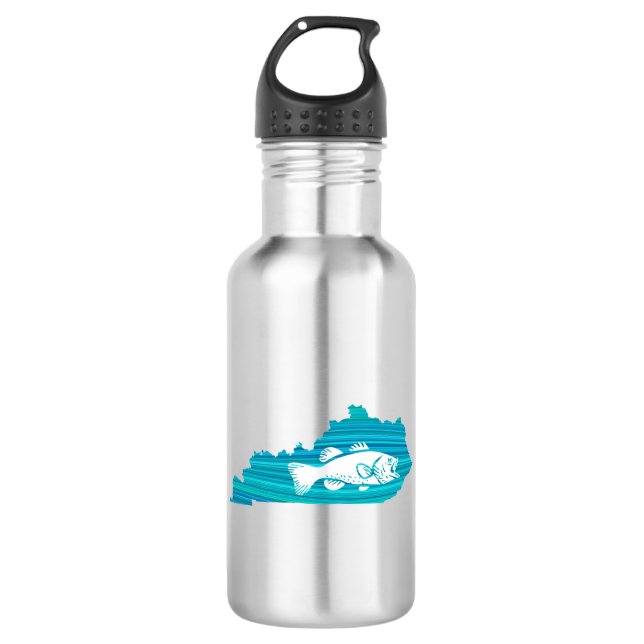 Kentucky Wave Fishing Edelstahlflasche (Vorderseite)