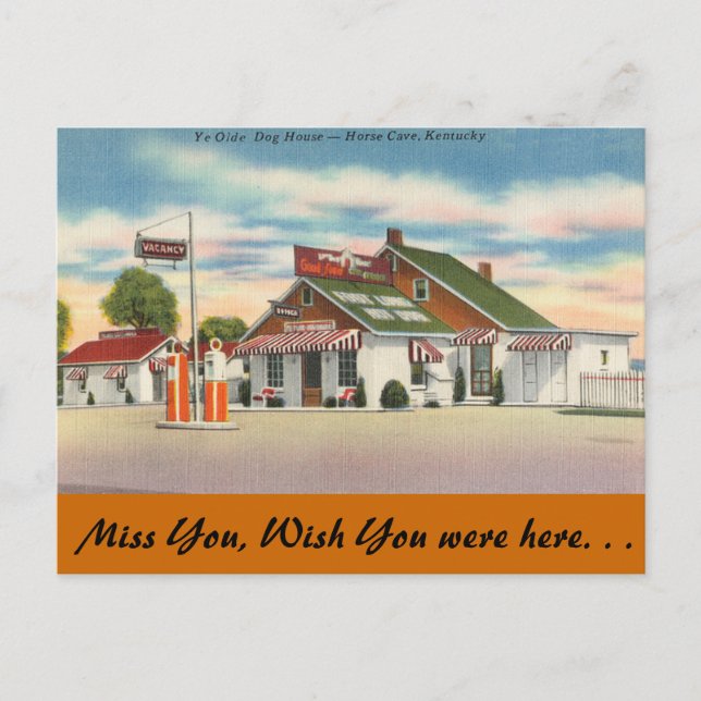 Kentucky, Ye Olde Dog House, Pferdehöhle Postkarte (Vorderseite)