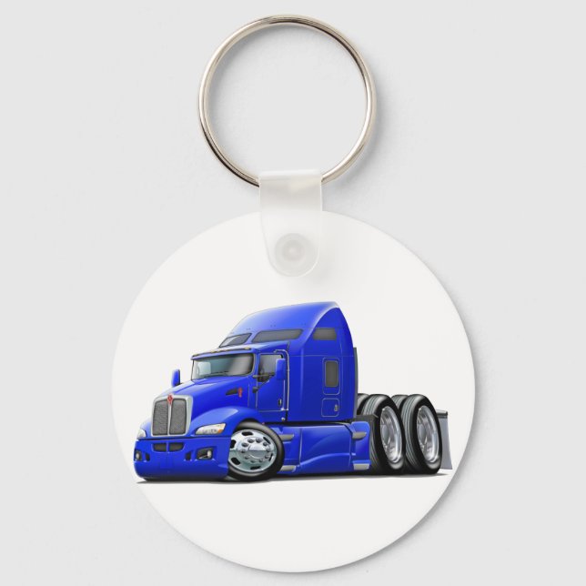 Kenworth 660 Blue Truck Schlüsselanhänger (Vorderseite)