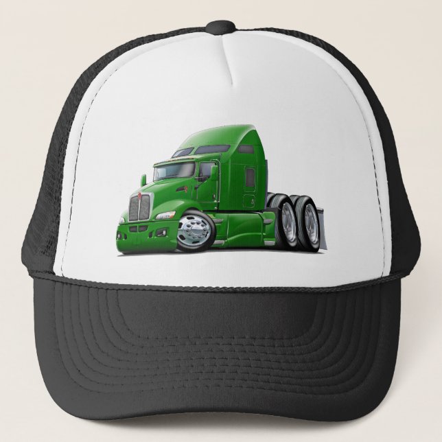 Kenworth 660 grüner LKW Truckerkappe (Vorderseite)