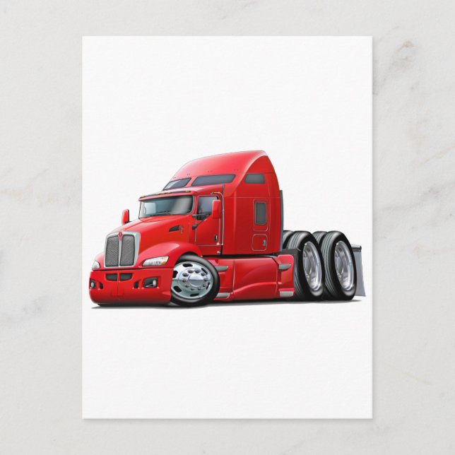 Kenworth 660 Red Truck Postkarte (Vorderseite)