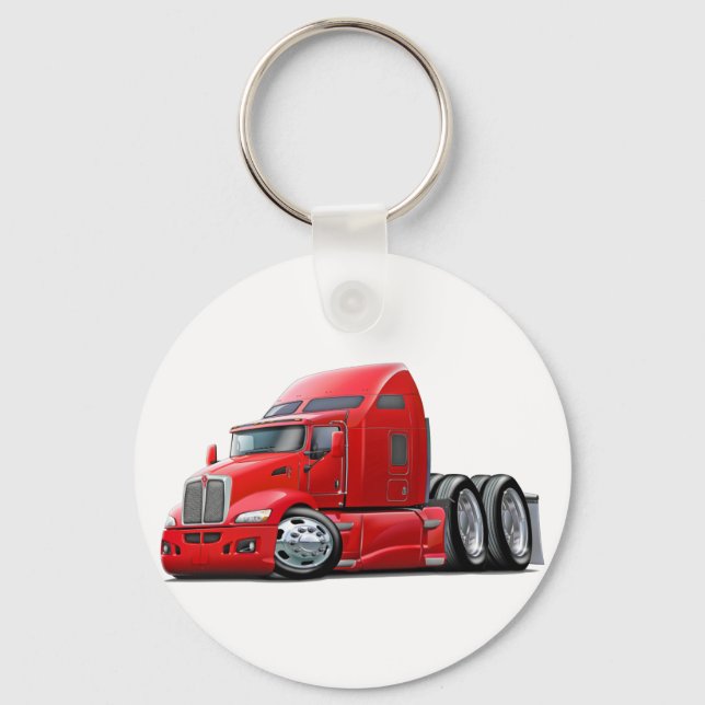 Kenworth 660 Red Truck Schlüsselanhänger (Vorderseite)