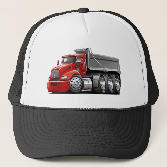 Kenworth T440 Rot-Grauer LKW Truckerkappe (Vorderseite)