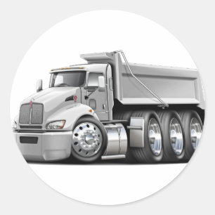 Kenworth T440 Weiß-LKW Runder Aufkleber