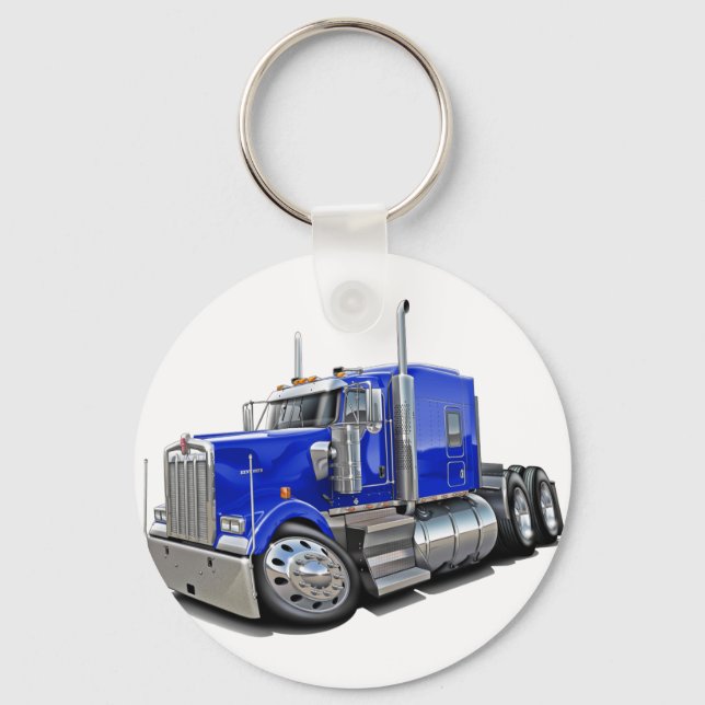Kenworth w900 Blue Truck Schlüsselanhänger (Vorderseite)