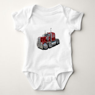 Kenworth w900 kastanienbrauner LKW Baby Strampler