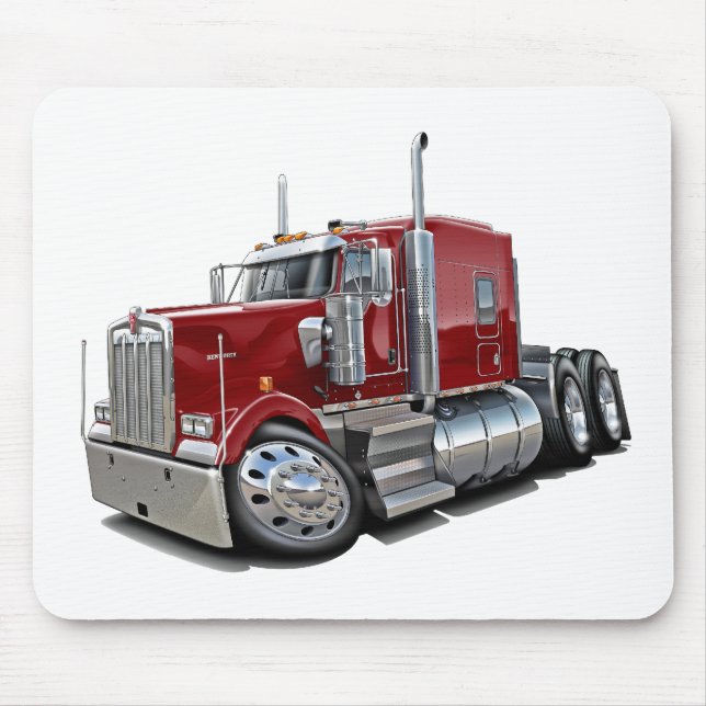 Kenworth w900 kastanienbrauner LKW Mousepad (Vorne)