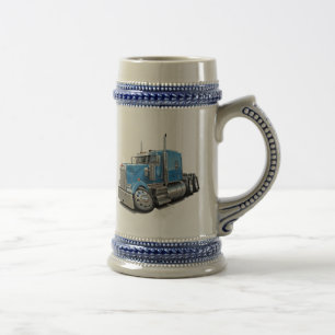 Kenworth w900 lt Blue Truck Bierglas