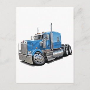 Kenworth w900 Lt Blue Truck Postkarte