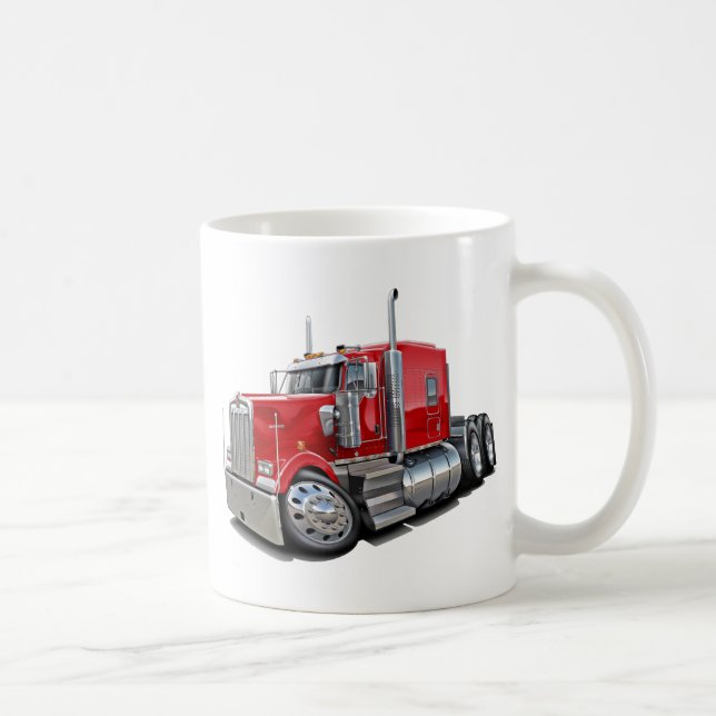 Kenworth w900 Rot-LKW Kaffeetasse (Rechts)