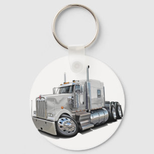 Kenworth w900 Weiß-LKW Schlüsselanhänger