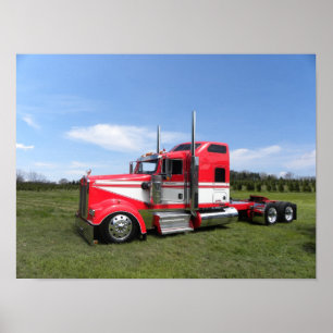 Kenworth W900L, das es niedrig behält Poster
