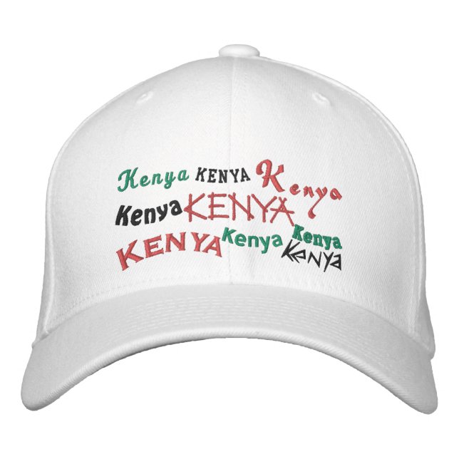 Kenya bestickte Baseball Cap Baseballkappe (Vorderseite)