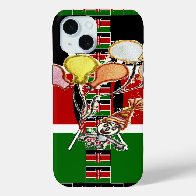 Kenya Birthday iPhone 15 Hülle (Rückseite)