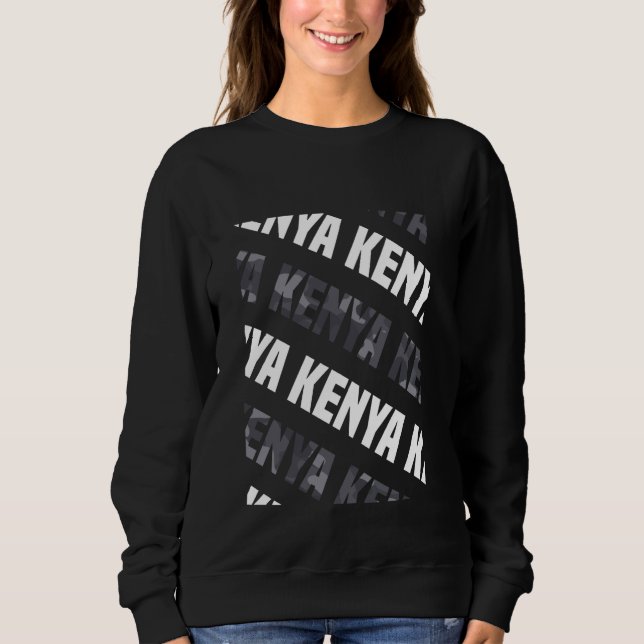 Kenya Camouflage Pattern Gray Camouflage Sweatshirt (Vorderseite)