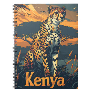 Kenya Cheetah Vintag Notizblock