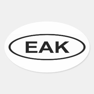 Kenya "EAK" Ovaler Aufkleber