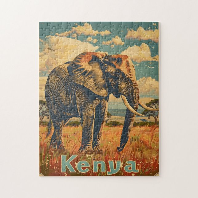 Kenya Elephant Vintag (Vertikal)