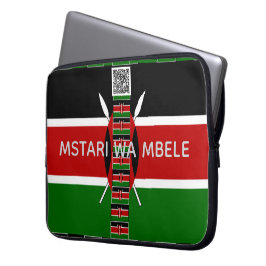 Kenya Erbe Mstari wa Mbele Front Line QR Geschicht Laptopschutzhülle