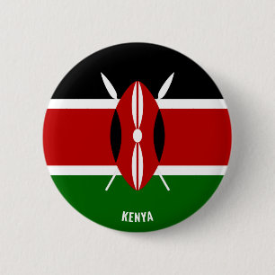 Kenya Flag Charming Patriotic Button