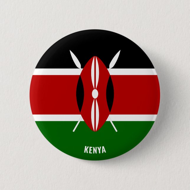 Kenya Flag Charming Patriotic Button (Vorderseite)