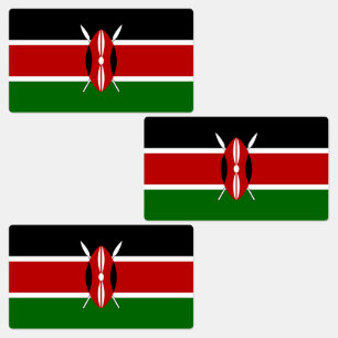Kenya Flag Etiketten