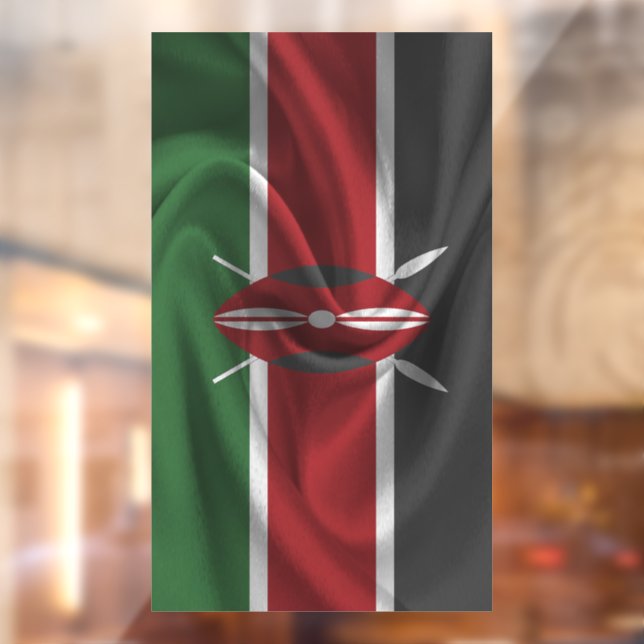 Kenya Flag Fensteraufkleber (Blatt 2)