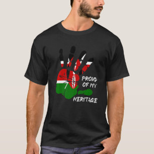Kenya Flag Finger Handprint Afrika Kenya T-Shirt