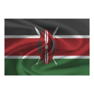 Kenya Flag Fotodruck