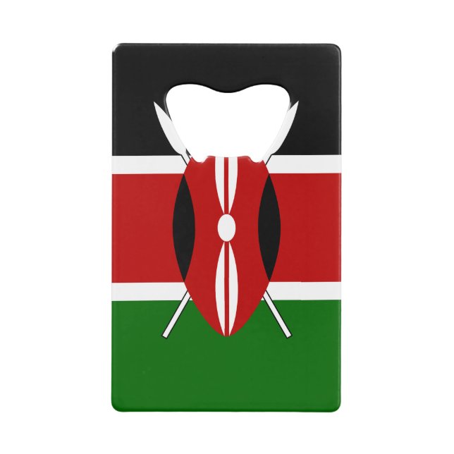 Kenya Flag Geldbeutel Flaschenöffner (Vorderseite)