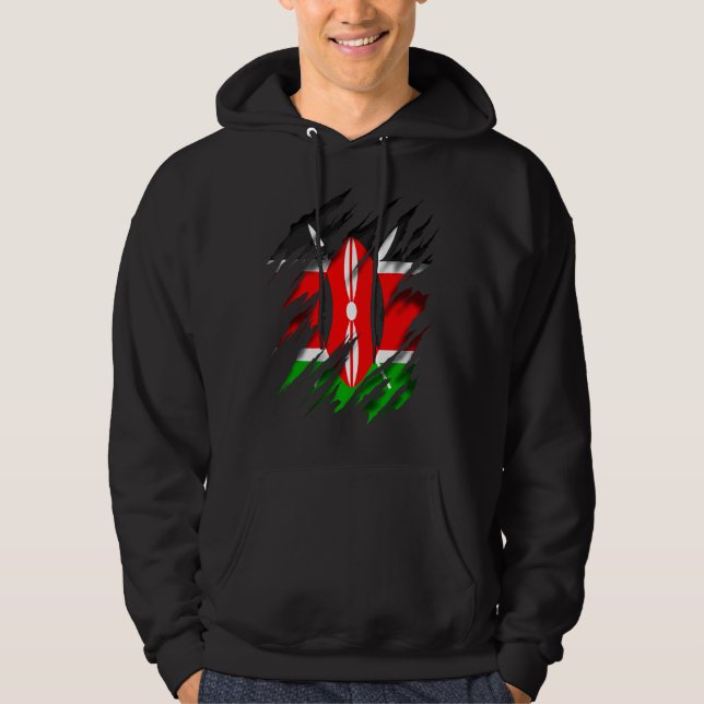 Kenya Flag Hoodie (Vorderseite)