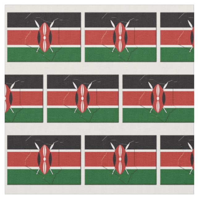 KENYA FLAG Karte Kontur Stoff (Nahaufnahme)